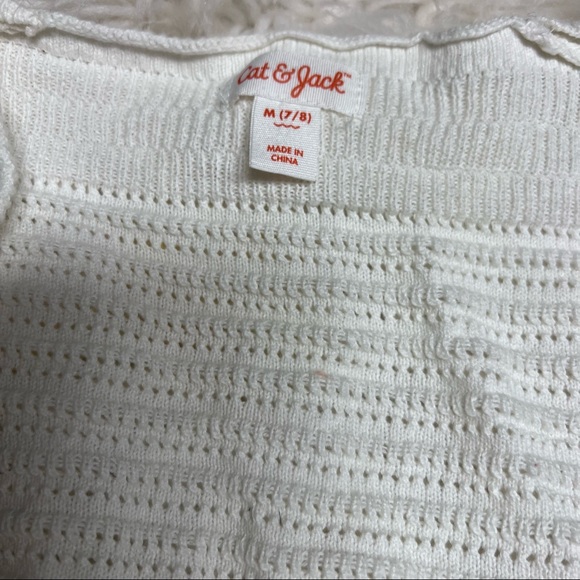 Girls white cardigan size medium - Picture 3 of 3